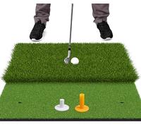 SAPLIZE Tapis de Frappe de Golf amélioré, Robuste, Deux Options (0,6 x 0,6 m ou 6,9 x 4,8 m), Pliable 2 en 1, Parfait pour Les balançoires et Les éclats d'intérieur et d'extérieur