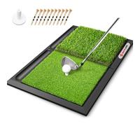 SAPLIZE Tapis de golf pliable de grande taille, mensonge serré, rugueux et fairway pour la conduite, l'écaillage et le putting, tapis d'entraînement de golf portable