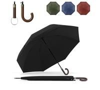 Sapor Design Parapluie anti-tempête automatique coupe-vent,Taille XXL,Grand et stable pour 2 personnes,Pour homme et femme,Parasol de golf de voyage, Noir , XXL