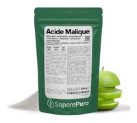 SaporePuro Acide Malique en Poudre 500 g | Haute Solubilité et Goût Acidulé | Idéal pour Boissons, Desserts et Compléments Alimentaires | Qualité Alimentaire | Sans Gluten