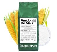 SaporePuro Amidon de Maïs Natif 500 g - Épaississant Naturel pour Desserts, Crèmes et Sauces - Sans Gluten et Vegan