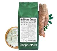 SaporePuro Amidon de Tapioca 1000 g - Sans Gluten - Épaississant Naturel pour Crèmes, Sauces, Desserts et Préparations Culinaires