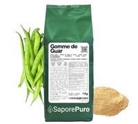 Saporepuro Farine de graine de Guar - Gomme de Guar - 1 KG - Idéal pour les glaces et sorbets - Pure 100%