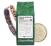 Saporepuro Farine de Graines de Caroube 1000 g - SANS GLUTEN - Épaississant et gélifiant naturel 100% pur - Idéale pour Glaces, Sorbets, Desserts et Sauces