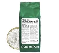 SaporePuro Fibre de Pomme de Terre 1 kg - Fibre alimentaire - Épaississant, émulsifiant et stabilisant naturel - Idéal pour les pâtisseries, glaces et sauces - Sans gluten