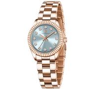 SAPPHERO Montre à Quartz pour Femme avec Bracelet en Acier Inoxydable 26mm Taille du boîtier décoration en Cristal - Disponible en Multicolore