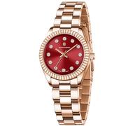 SAPPHERO Montre à Quartz pour Femme avec Bracelet en Acier Inoxydable 26mm Taille du boîtier décoration en Cristal - Disponible en Multicolore