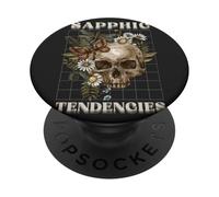 Sapphic Tendencies Femme Lesbian Subtle WLW Homosexual LGBTQ PopSockets PopGrip Adhésif