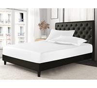 Sapphire collection Drap-housse en pur coton égyptien extra-doux 800 fils avec profondeur de 28 cm., blanc, Super king
