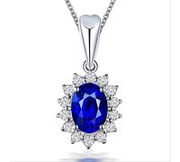 Sapphire Diamond Pendant Party Pendants Collier Chain pour Femmes Bijoux fabriqués en Chine