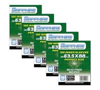 Sapphire Sleeves Perfect Fit - 300 Sachets 64 × 89 mm pour Double Entonnoir (Magic, Pokémon, KeyForge) - Acid-Free, PVC Free, Ultra Transparent