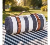 sapsisel Couverture de Pique-Nique Extra Large de 203,2 x 203,2 cm, imperméable et Pliable, Couverture d'extérieur à 3 Couches pour 6 à 8 Adultes, pour Camping, Parc, Plage, Herbe, intérieur