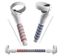 SAQICO Bras longs et poignées 2 en 1 compatibles avec les manettes Oculus Quest 2, VR Gorilla Tag Longs/Stick Extension Grips pour Meta Quest 2 Accessoires pour jeu de club de golf Beat Saber
