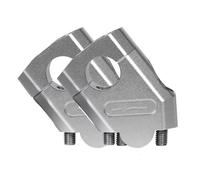 SAQIYEU Handlebar Riser Moto pour R850R pour F800ST pour R1150R Moto Guidon Riser Barre De Montage Poignée Pince Guidon Riser Pinces Moto Barre Riser Adaptateur(Silver,22mm)