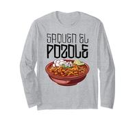 Saquen El Pozole Menudo Mexicain Drôle Mexique Sopa Maiz Manche Longue