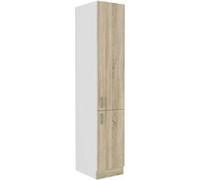 SARA - Colonne 2 portes - Décor chêne sonoma - L40xP57xH210 cm Marron