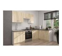 SARA Cuisine complete modulable Angle réversible 7 éléments Décor chene sonoma L270 Sonoma