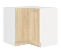 SARA Meuble bas d'angle - Décor chêne sonoma - L83xL83xP48xH82cm - Plan de travail non inclus
