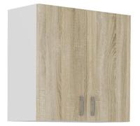 Sara Meuble Haut Sara - 2 Portes - Décor Chene Sonoma - L80 X P31 X H71,5 Cm