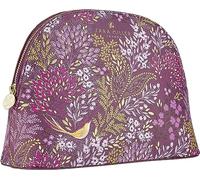 Sara Miller Beauty Haveli Garden Grande Trousse de Toilette Violette | Articles de Toilette et Essentiels de beauté | Cuir végétalien | Imprimé | Cadeau de Voyage
