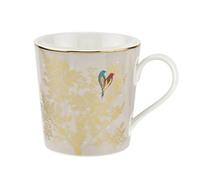 Sara Miller for Portmeirion SMCY78914-XG Mug Gris clair Simple Blanc/Doré
