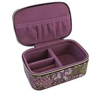 Sara Miller Haveli Garden Étui à bijoux en cuir synthétique avec détails dorés, violet, Travel, Étui à bijoux de voyage avec fermeture éclair