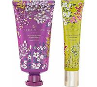 Sara Miller Haveli Garden Pot pour les mains et les lèvres | Crème pour les mains de 50 ml et baume à lèvres de 15 ml | Enrichi en huiles essentielles | Sans cruauté envers les animaux et végétalien | Tailles adaptées aux voyages