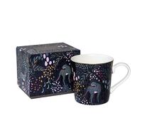 Sara Miller London Tasse léopard de minuit avec décorations en or 22 carats