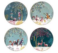 Sara Miller London Woodland Tales - Ensemble de 4 assiettes, assorties