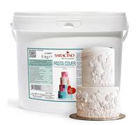 SARACINO COUVERCLE DE PASTA BLANC - COUVERTURE PATE FONDANT 5 Kg (11lbs)