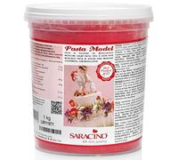 Saracino Pâte à sucre Model rouge à modeler de 1 kg sans gluten Made In Italy