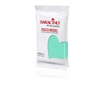 Saracino Pâte à Sucre Model Turquoise à Modeler de 250 g sans Gluten Made in Italy