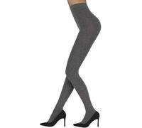 Sarah Borghi Collant en Coton Extra Doyx, 100 Denieres, Super Opaques pour Femmes, Made in Italy (Gris, L)