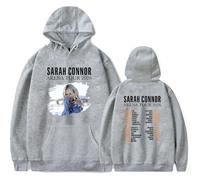 Sarah Connor Merch Arena Tour 2026 Sweat à capuche à manches longues pour fan de mode pour homme et femme, gris, XXL