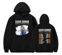 Sarah Connor Merch Arena Tour 2026 Sweat à capuche à manches longues pour fan de mode pour homme et femme, Noir , XXL