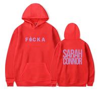 Sarah Connor Merch Ficka Album Tour Sweat à capuche à manches longues pour fan de mode Pull décontracté pour homme et femme, Rouge, 4XL