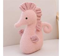 Sarah Duke Doudou en peluche, hippocampe animal, dessin animé, hippocampe mignon, jouet pour adultes et enfants, cadeau pour adultes et enfants, rose, 22 cm