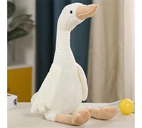 Sarah Duke Doudou en peluche, motif d'oie blanche, grande et douce, idéale comme cadeau pour adultes et enfants, blanc, 40 cm