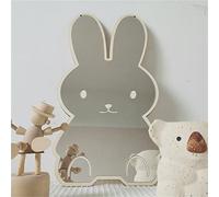 Sarah Duke Miroir mural en acrylique pour chambre d'enfant - Motif lapin - Joli ours - Avec bois - Décoration murale pour chambre d'enfant, salle de bain - Motif lapin