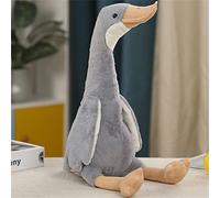 Sarah Duke Peluche Oie, Animal Grande Oie Blanche en Peluche, Doux et Mignon Oie Peluche Animal pour Adultes et Enfants Cadeaux (Gris, 50 cm)