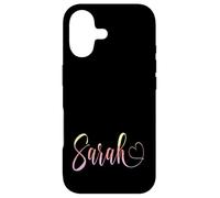 Sarah First Name on Pastel Rainbow Colors for Girls & Teens Coque pour iPhone 17