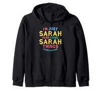 Sarah Here Doing Sarah Things Funny Sarah Name Sweat à Capuche