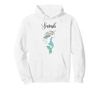 Sarah Nom Sirène Licorne Personnalisé Femme Fille Sweat à Capuche