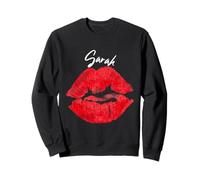Sarah Red Lips Prénom personnalisé Sweatshirt