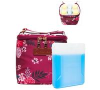 Sarah Wells Cold Gold Sac isotherme pour lait maternel avec bloc de glace (Berry Bloom)
