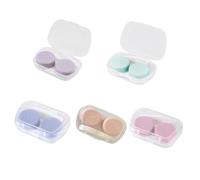 SARAHLOUISEJENKINSLTD Lot de 5 étuis pour lentilles de contact - Étui portable pour lentilles de contact - Pour les voyages - Pour les yeux gauche et droit - Avec boîte de rangement