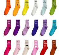 SARAI SHOP Chaussettes Personnalisée, Idée Cadeau Originale, 18 couleurs au choix, Taille unique 36-40