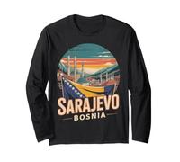 Sarajevo Souvenir de Voyage Scène vive de Bosnie Manche Longue