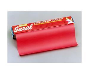 Saral - Pochette de Papier Transfert - Report de Dessin Précis et Facile - Activités de Loisirs Créatifs - Format 45 x 61 cm - Couleur Rouge - Lot de 12 Feuilles