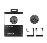 Saramonic AX1 Mélangeur audio passif 2 canaux avec 3 entrées TRS 3,5 mm et sortie TRS 3,5 mm avec câbles de sortie TRS et TRRS pour appareils photo, smartphones, tablettes et ordinateurs